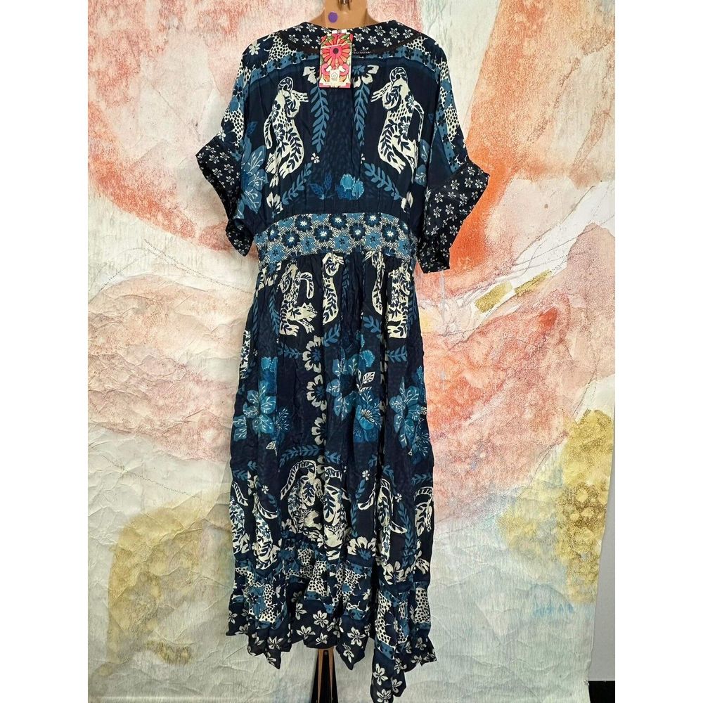 Anthropologie Farm Rio Deep-V Dress - Picture 6 of 7